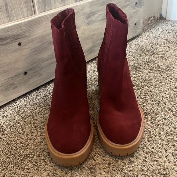 Dolce Vita Caster H2O Waterproof Leather Bootie in Burgundy - Picture 7 of 10